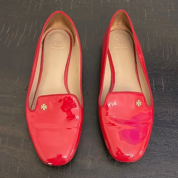 Tory Burch Red New Samantha Patent Leather
Smoking Slipper Flats 11 - Picture 2 of 8